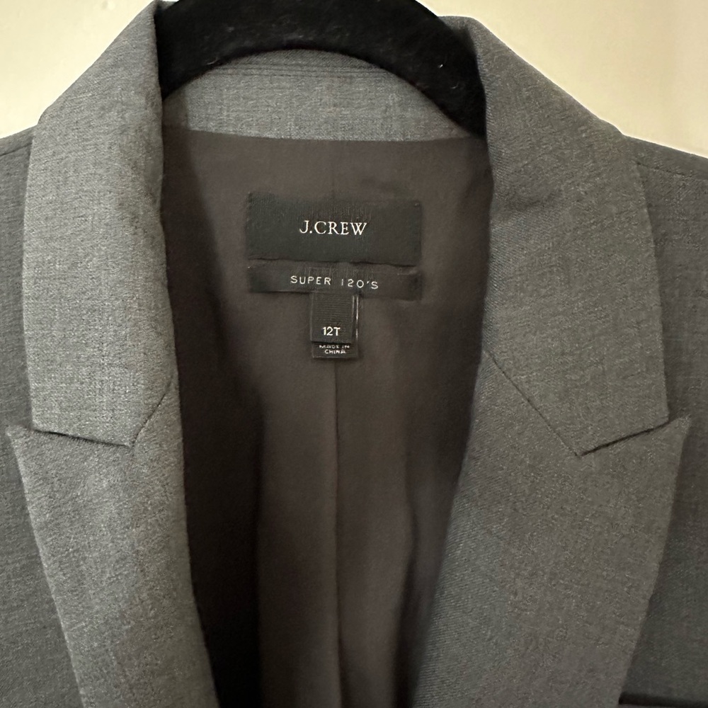 J.Crew Sidney Super 120s Wool blazer jacket suiting-12 tall-heather flannel grey - Picture 5 of 6